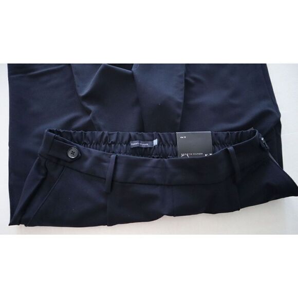 Tommy Hilfiger H3RP0244 Women's Sz 10 Navy Blue Tapered Leg Dress Pants - Picture 4 of 9